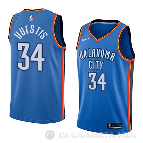 Camiseta Josh Huestis #34 Oklahoma City Thunder Icon 2018 Azul - Haga un click en la imagen para cerrar